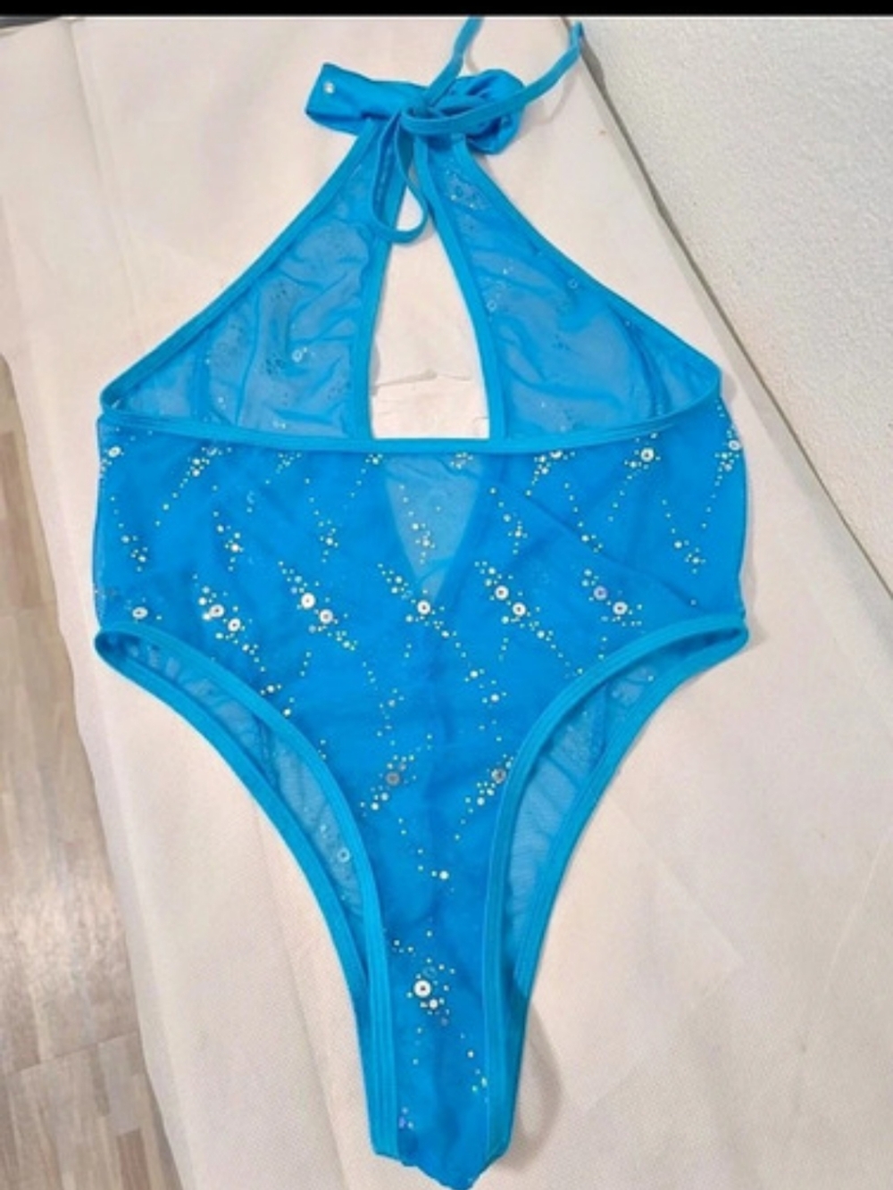 Women's Blue Floral One-Piece Swimsuit Like New